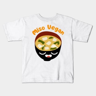 Miso Vegan Pun I'm Vegan Vibes Pun Kids T-Shirt